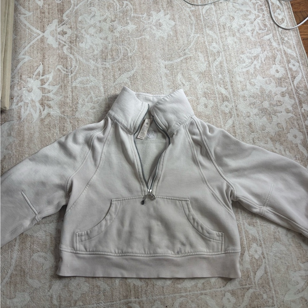 Lululemon Athletica Light Gray Quarter-Zip Pullover